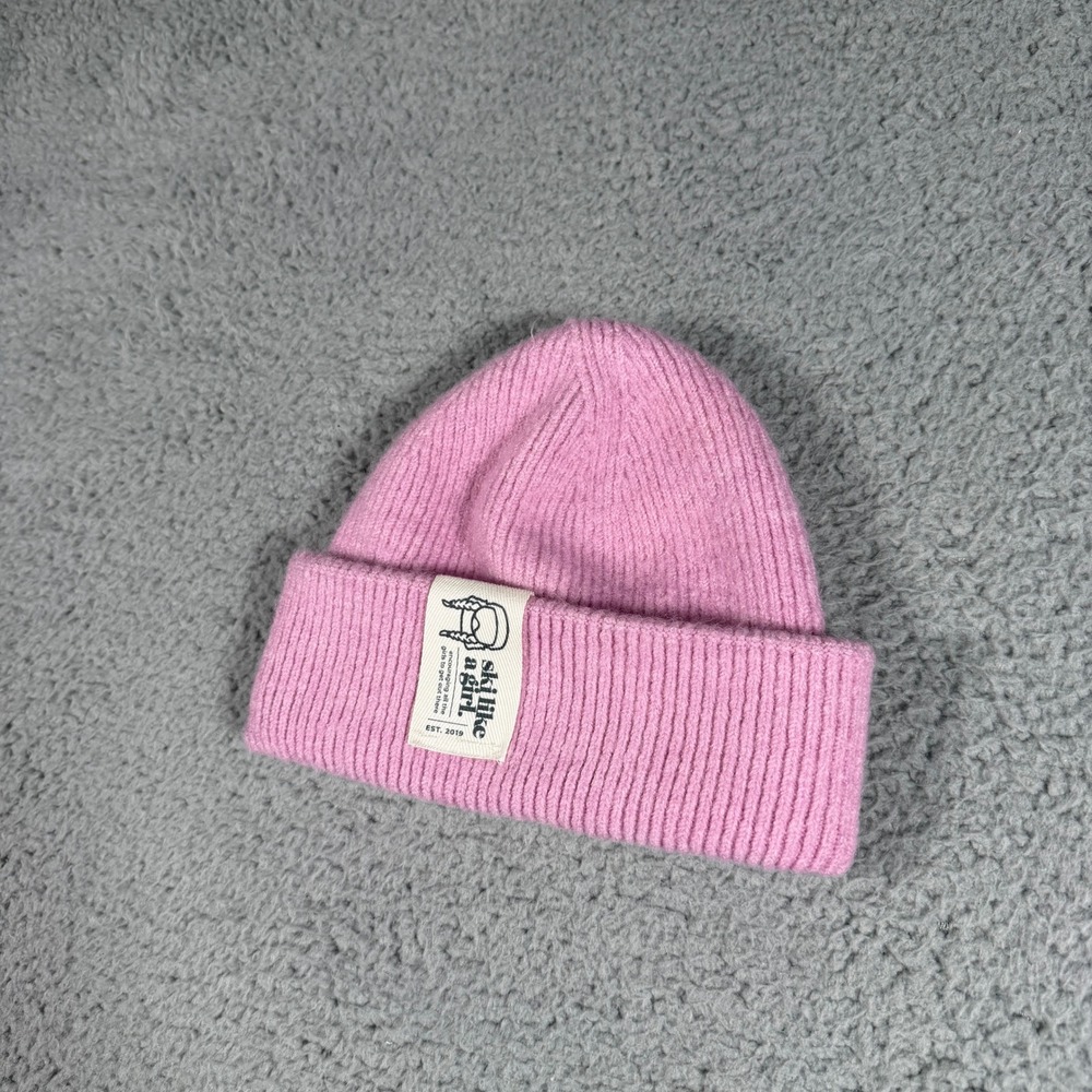 Ski Like A Girl Aprés Beanie Pink One Size Outdoors Sporty